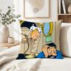 art dog comic soft pillowcase cute t-t-T-Tin-tinES-S-S fun Sofa Home S-S-SnowyS Living Room Decor bed hogar pillowcover gift