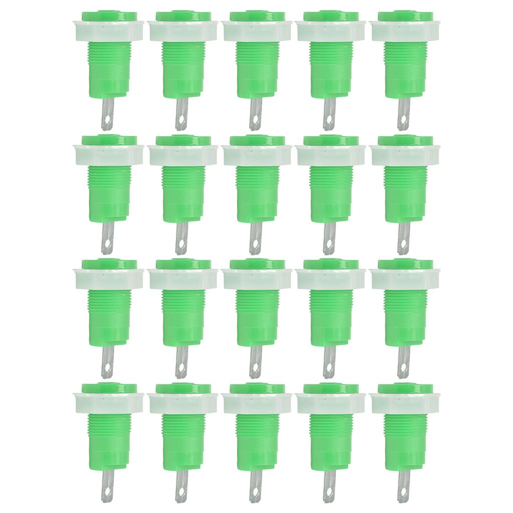 20ks adaptér pro banánky, mosazný, bezpečný, svařovaný, uzemňovací svorka 4mm, 402 1KV