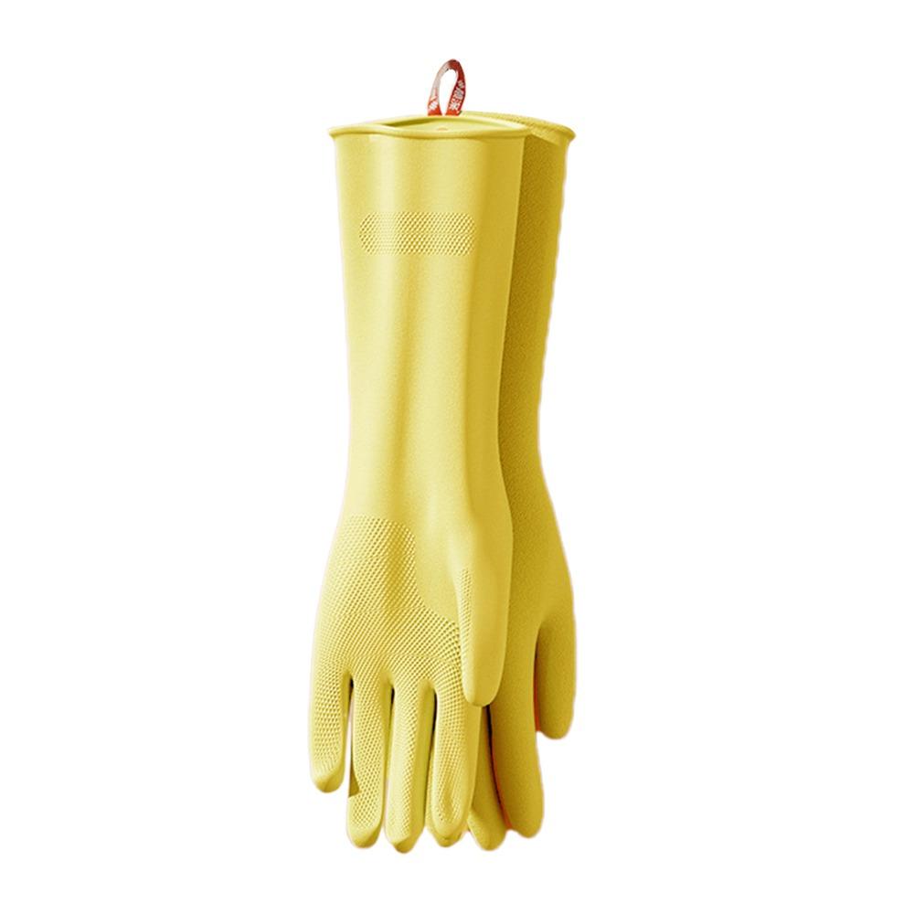 Portable Kitchen Dishwashing Gloves Household Protective Covers Cleaning Tools Thickened Fleece-lined Gloves Multifunctional