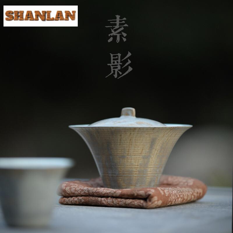 110ml Master Handamde Water Moon Gaiwan Creative Kiln Change Tea Tureen Chinese Tea Making Cover Bowl Teaset Accessories Craft