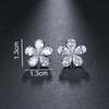 EMMAYA Korean Fahion Cute Jewelry Silver Cute Flower Stud Earrings CZ Bridal Wedding Earrings
