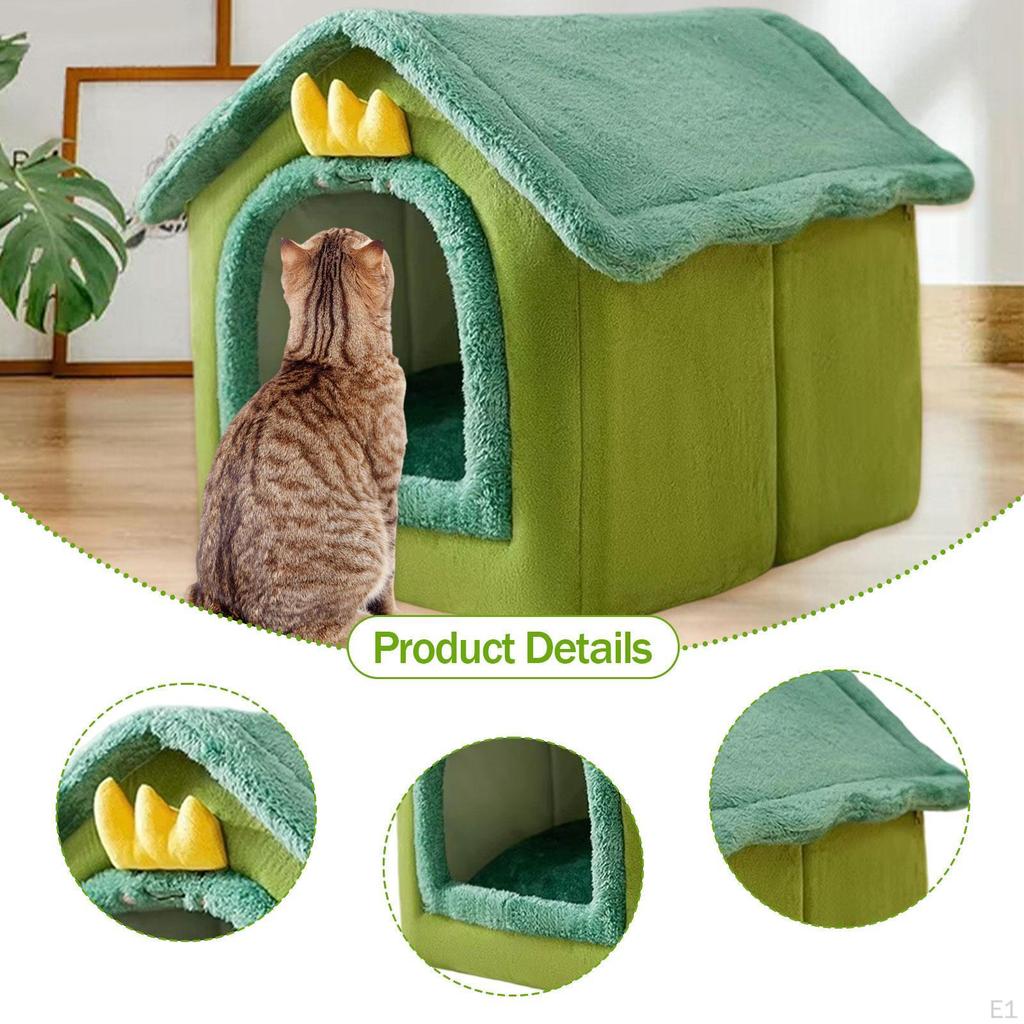 Cat Bed Cats Cave Portable for Kittens Sleeping Warm Washable Shelter Comfortable Non Slip