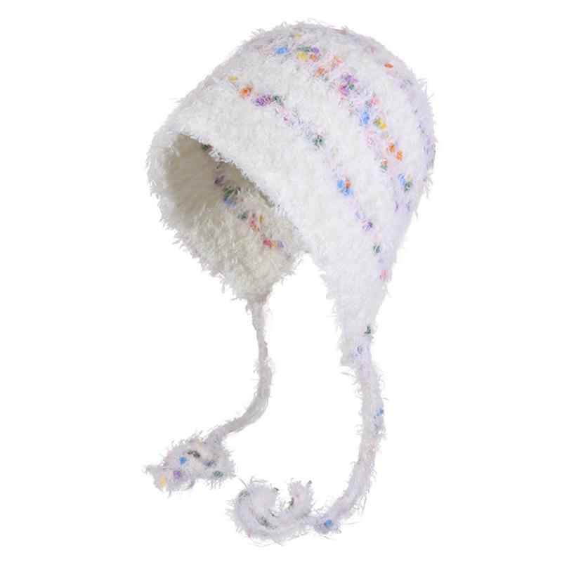New Autumn and Winter Warm Ear Protection Hat Showing Face Small Knitted Head Hat Korean Version Versatile Knitted Hat Trend
