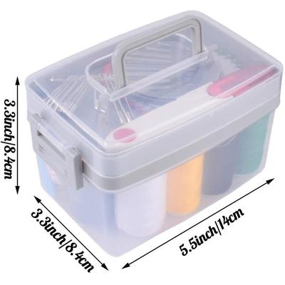 Set de kit de cusut portabil de 130 buc - consumabile de cusut premium pentru calatori incepatori si reparatii de imbracaminte de urgenta, accesorii pentru bricolaj