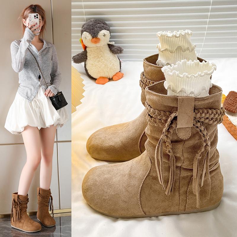 2025 New Stylish Meila Ankle Boots, Retro and Versatile, Slouchy Boots.