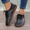 Spring Round Head Flat-soled Lace-up Shoes Fashion Single Shoes