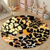 Classic Black Gold Leopard Animal Print Cozy Rug, Gold Retro Charm, Fun Addition for Family Game Night and Movie Room with Art with Charm