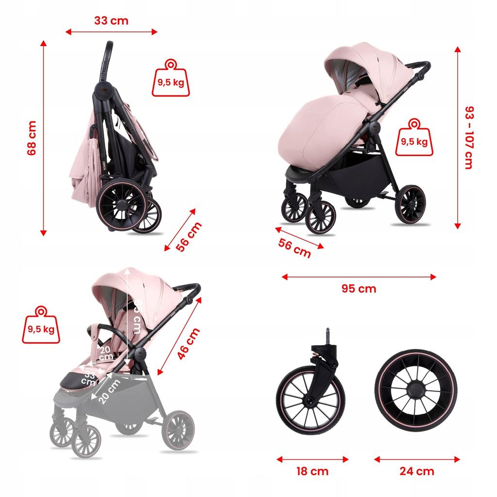 Babylux Rombo Stroller Lightweight Stroller Cover Shock Absorbing Bag