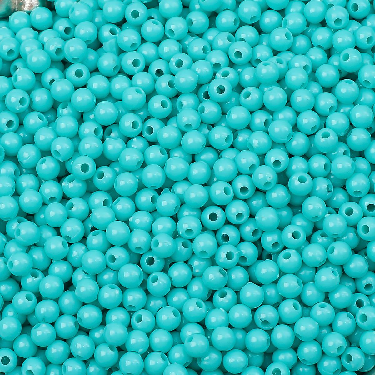 

900 шт. Акриловые бусины Однотонные Круглые Свободные Разделительные бусины для Изготовления Ювелирных Изделий DIY Браслеты Ожерелье цвет морской волны