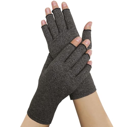 Dr. Arthritis Compression Fingerless Compression Gloves, Doctor-Developed, Large, 1 Pack