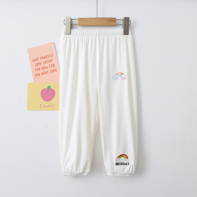 Kids' Anti-Mosquito Cotton Pants: Summer Cool, Lightweight, Versatile Casual Wear for Boys and Girls