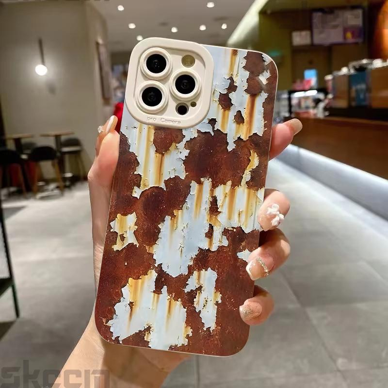 Retro Industrieller Rostiger Stil Silikon Handyhülle Für Samsung Galaxy S23 S24 S25 Ultra S22 S21 S20 Plus FE A15 A35 A54 A55 Hülle