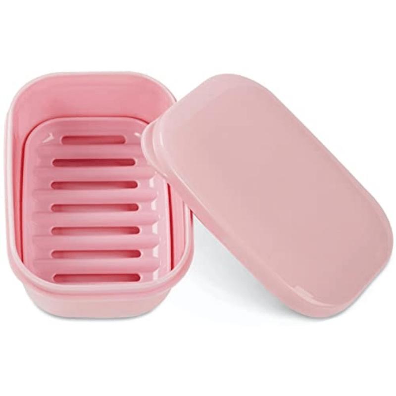 1PC Leak-proof Travel Soap Box Splash-proof and Clutter-free, Ultra-portable and Compact Design, Durable Rectangular Soap Box with Safety Buckle Cover
