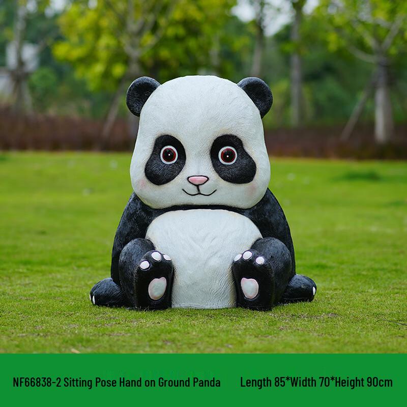 Jinghui Outdoor Cartoon Panda Fiberglass Ornament