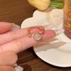 Retro Moonstone Open Ring Women's Light Luxury Personality Gold Ring Ring Cold Wind New Jewelry