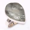 Pierre brute d'Aigue-marine naturelle Bague cadeau en argent sterling massif 925 T.10 O9o51