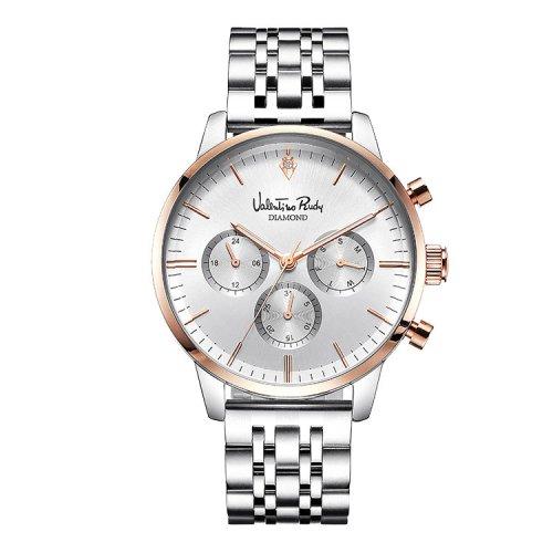 

[VALENTINO RUDY] Мужские металлические часы VALENTINO RUDY с бриллиантами VR6562B-RGWT FREE