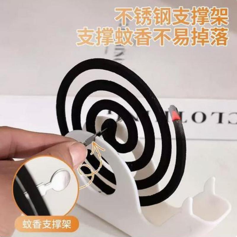 Snail Mosquito Coil Holder Fireproof Heat-resistant Mosquito Repellent Tools Mosquito Coil Rack with Storage Tray