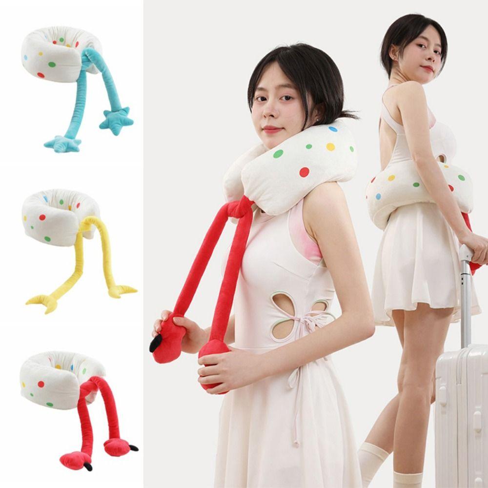 

U Shaped Travel Neck Pillow Cartoon Design Office Nap Pillow Neck Support Pillow Cheek Support жовтий