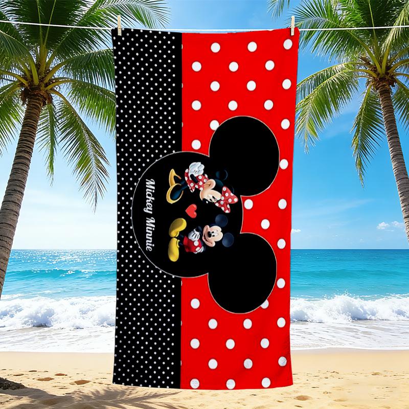 1Pc Mickey Minnie Mouse Beach Towel Quick Dry Multiuse For Beach Pool Gym Yoga Home Travel Christmas Halloween Xmas Gift Y1126