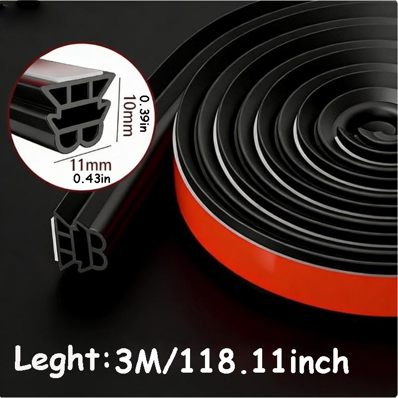 3-Layer Seal Strip Car Door Seal Strips Sound Insulation Weatherstrip Accessories Auto 5M Rubber Strips