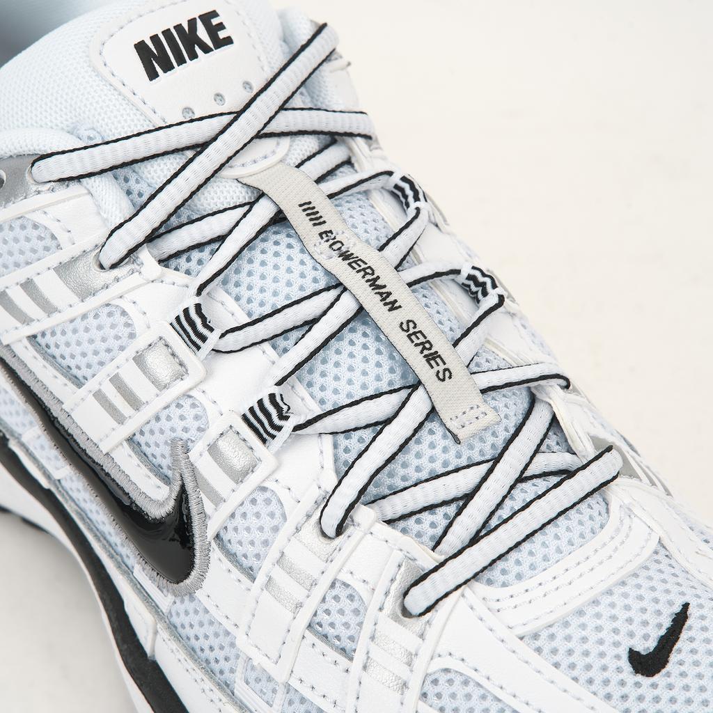 Nike P-6000 White Metallic Silver Black Men Sneakers CD6404-107