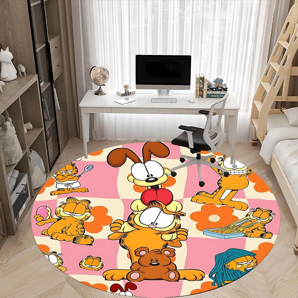 1pcGarfield Pets Office Round Area Rug, Indoor Mat Suitable For Office,Bedroom Living Room Home Decor, Room Deco A0928107