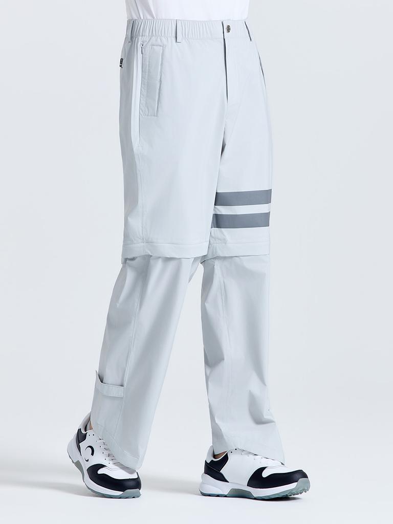CHALLENGER Men'S Rain Shield 2-Way Detachable Hem Rain Pants Light Grey