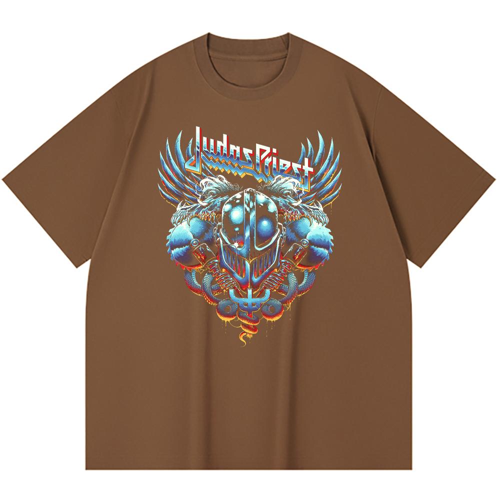 T-shirt Heavy Metal 100% Cotone 230 Gsm Stampa Band Rock Musica Popolare Unisex T-shirt Pesante in Cotone