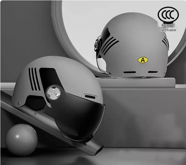 3C Universal Safety Helmet for Electric Scooters & Motorcycles - Summer Half Helmet for Men & Women