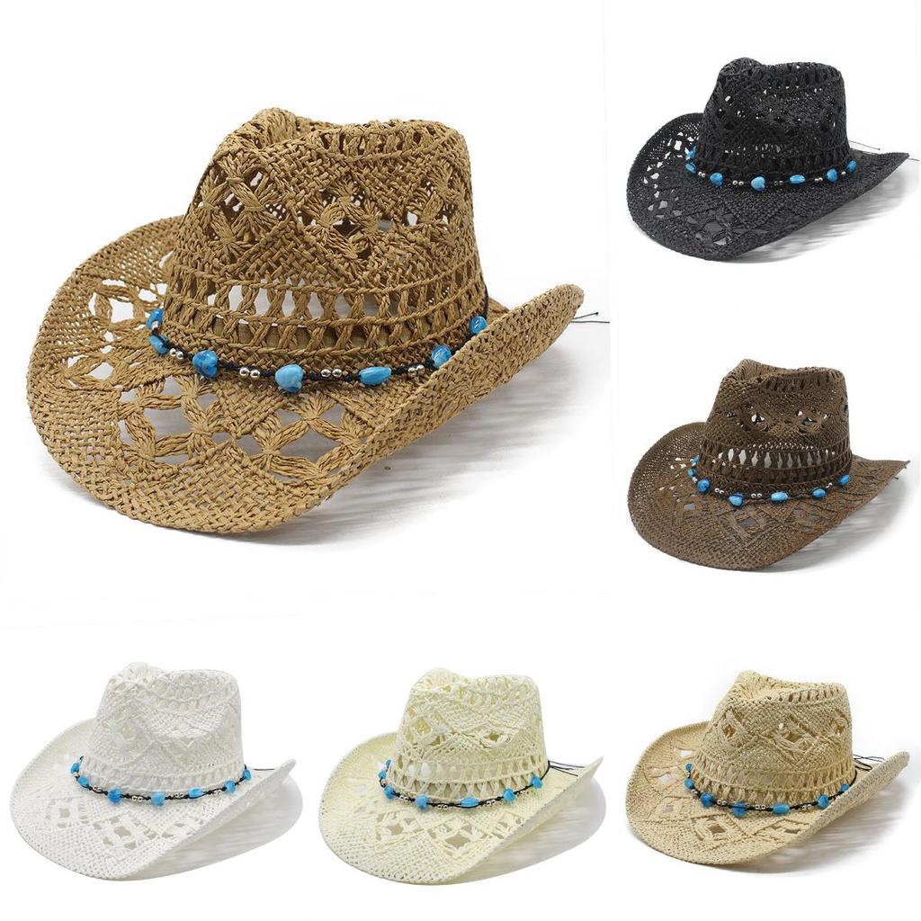 Traditional Style Straw Hat With Wide Brim Sun Protection For Beach And Outdoor Activities