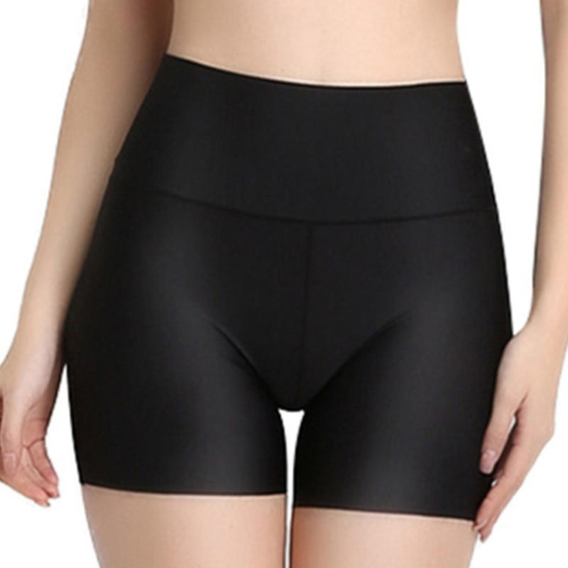 Women Fashion Sports Yoga High Waist Elastic Shorts Sexy Anti-Glare Seamless Safety Pants Boxer Briefs