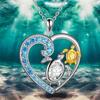 New Women's Love Necklace Female Animal Creativity Turtle Beach Diamond Pendant