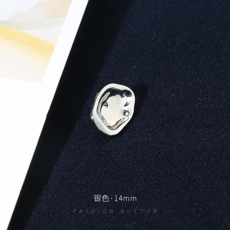 

Металлические пуговицы для рубашек Женская одежда Рубашка Кардиган Свитер Декоративные пуговицы Универсальные Нестандартные Высококачественные Пуговицы специальной формы 4 #silver [14mm] * as shown in the picture
