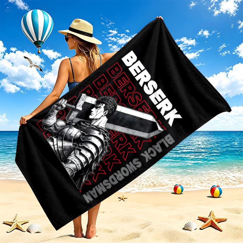 Berserk Beach Towel Quick Dry Soft MicrofiberSand Resistant Oversized Cabana Bath Sheet for Swimming Pool Travel Gift