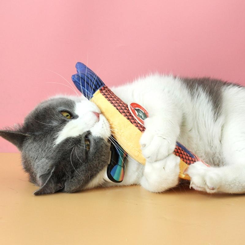 3 Pcs Catnips Toy Fish Toy Soft Chewing Stuffed Animal for Kitten Grinding Toy Fish Shape Catnips Toy Keep Kitten Busy