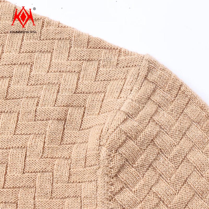 KaiKai Men's 100% Pure Wool Crew Neck Sweater