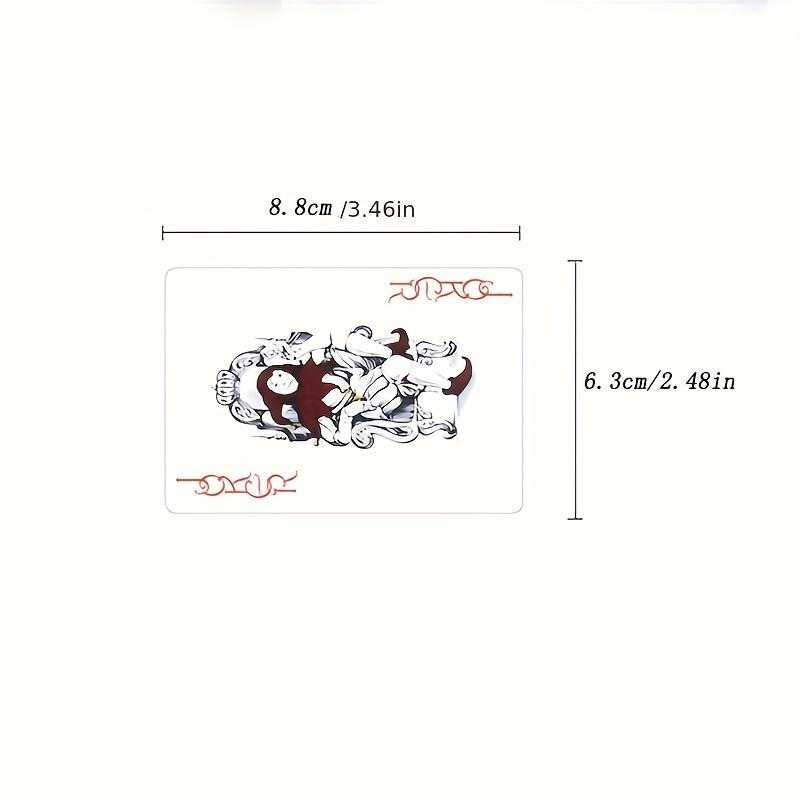 Large Letter Waterproof Playing Cards Plastic Deck with 7 Vintage Multi Faced Dice Board Game Set