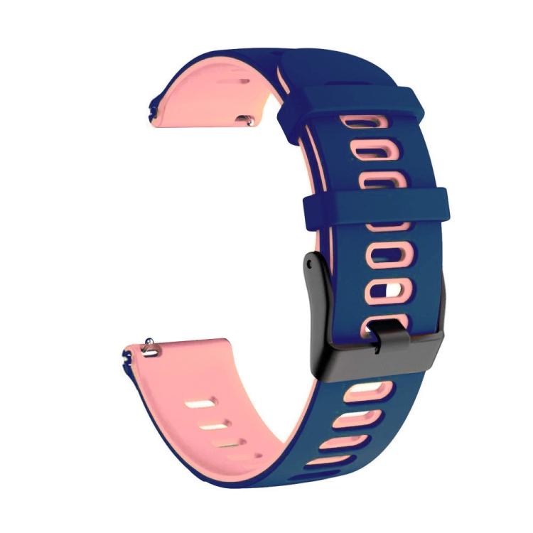 Für Samsung Galaxy Watch 46mm 22mm Gemischtfarbiges Silikon-Uhrenarmband