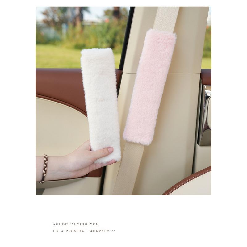 Plush Solid Color Car Seat Belt Shoulder Pad