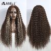 Noble Cosplay Wig Synthetic Lace Part Wig Long Curly 31Inch Cosplay Wig Blonde Ombre Lace Wig for Black Women Synthetic Lace Wig