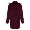 Women's Long Sleeve Warm Velvet Patchwork Button Coat Winter Warm Coat Top