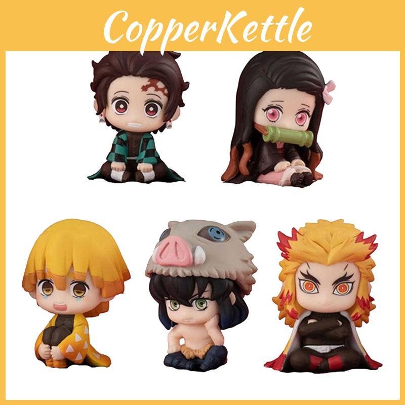 Adorable 5pcs Set Of Demon Slayer Doll Ornaments Including Rengoku Kyoujurou For Fans