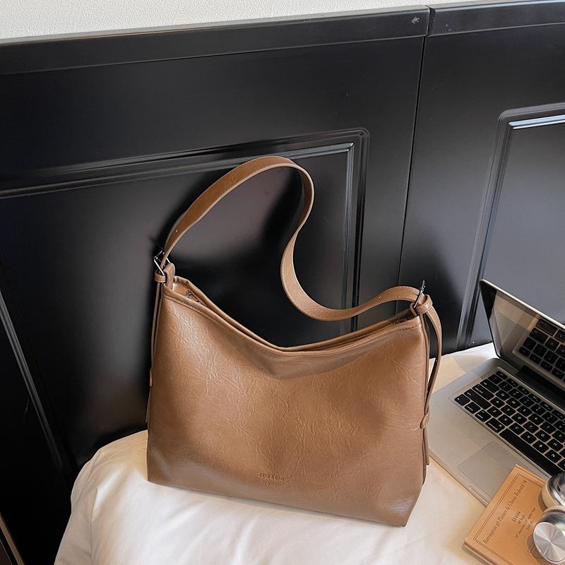 Geantă de umăr casual de nișă, la modă, simplă și elegantă, cu capacitate mare, geantă tip găleată