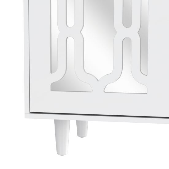 Kitchen Sideboard Multilayer Compartment Locker Mirror Surface Cabinet Door Modern Furniture MDF Bedroom Living Room Floor Cabinet Household Supplies