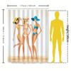 Charming Beach Ladies Shower Curtain Add a Touch of Summer to Your Bathroom with Elegant Bikini Girls Design Waterproof Durable