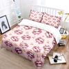 Cartoon Cat With Cherry Design Pattern Duvet Cover Set Digital Print Colorful Polyester Bedding With Zipper Closur For Kids Gift