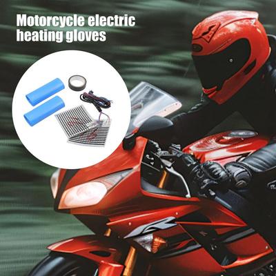 Heated Grips Cover Pad 12V Motorcycle Cycling Grip Heated Cover Adjustable Temperature Fast Heating Grips Cover For Commuting