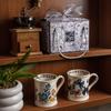 Fransk stil Hög kvalitet Utseende Muggar Nisch Kontorsvattenkoppar High End Keramiska Kaffekoppar Frukostkoppar och Souvenirer