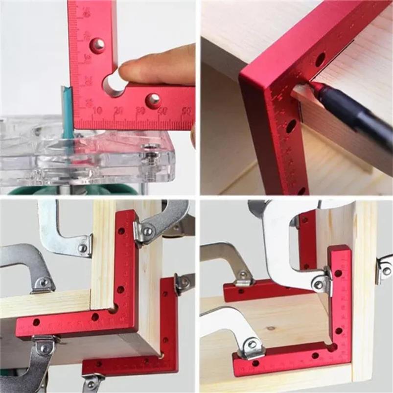 3pcs 90 Degrees L-Shaped Auxiliary Fixture Splicing Board Positioning Panel Fixed Clip Carpenter's Square Ruler Woodworking Tool 5